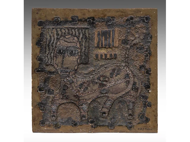 Andrea capucci (1965), untitled, ceramic plaque 33 x 33 cm. (12.99 x 12.99 in.) - afbeelding 7 van  10