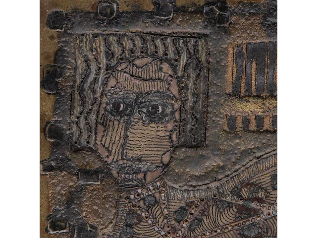 Andrea capucci (1965), untitled, ceramic plaque 33 x 33 cm. (12.99 x 12.99 in.) - afbeelding 10 van  10