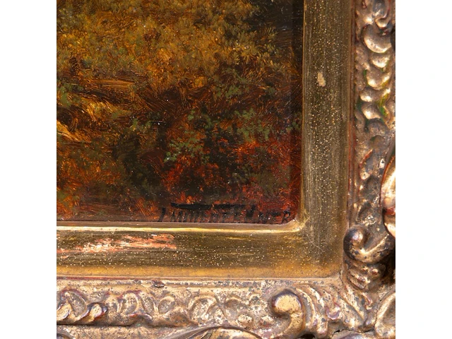 Andreas mitterfellner (1912-1972), figures near the shore of lake starnberger, oil on panel 20 x 45 cm. (7.87 x 17.71 in.), frame: 34 x 59 cm. (13.39 x 23.23 in.) - afbeelding 4 van  6