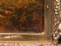 Andreas mitterfellner (1912-1972), figures near the shore of lake starnberger, oil on panel 20 x 45 cm. (7.87 x 17.71 in.), frame: 34 x 59 cm. (13.39 x 23.23 in.) - afbeelding 4 van  6