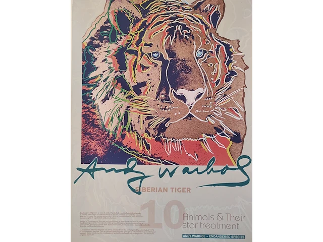 Andy warhol : affiche : tiger - afbeelding 1 van  3