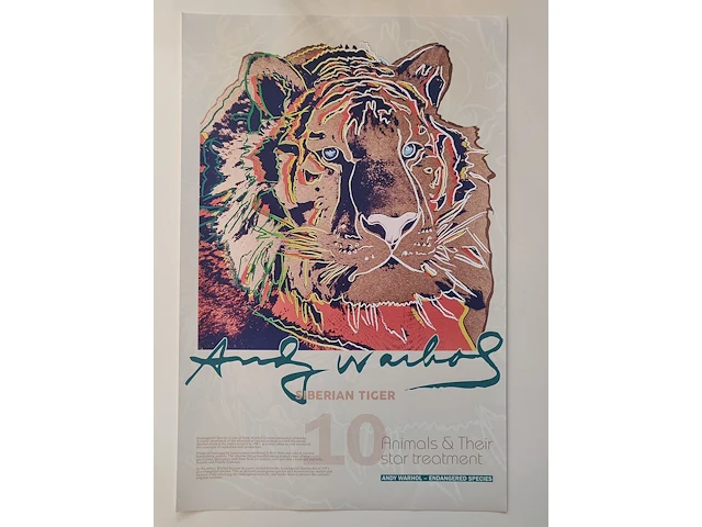 Andy warhol : affiche : tiger - afbeelding 2 van  3