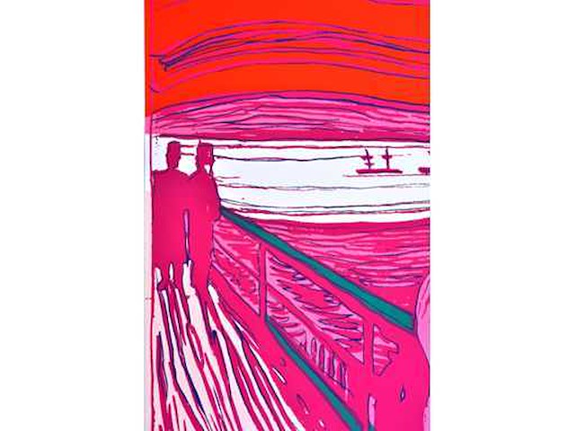 Andy warhol (naar) - the scream - zeefdruk - ingelijst - afbeelding 5 van  9