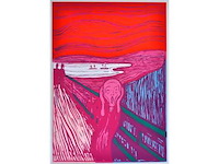 Andy warhol (naar) - the scream - zeefdruk - ingelijst - afbeelding 7 van  9