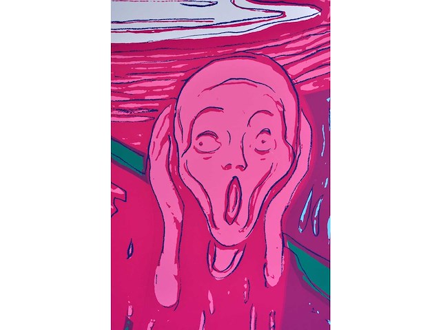 Andy warhol (naar) - the scream - zeefdruk - ingelijst - afbeelding 9 van  9