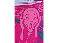 Andy warhol (naar) - the scream - zeefdruk - ingelijst - afbeelding 9 van  9