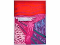 Andy warhol (naar) - the scream - zeefdruk - ingelijst - afbeelding 7 van  9