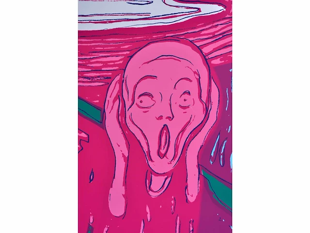Andy warhol (naar) - the scream - zeefdruk - ingelijst - afbeelding 9 van  9