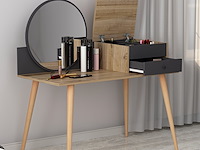 Angel make-uptafel | 100% melamine | antraciet, walnoot - afbeelding 3 van  7