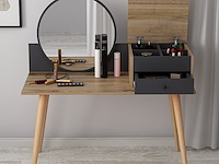 Angel make-uptafel | 100% melamine | antraciet, walnoot - afbeelding 4 van  7