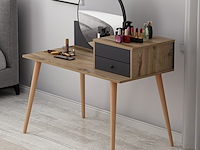 Angel make-uptafel | 100% melamine | antraciet, walnoot - afbeelding 6 van  7