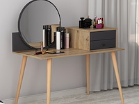 Angel make-uptafel | 100% melamine | antraciet, walnoot - afbeelding 1 van  7