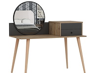 Angel make-uptafel | 100% melamine | antraciet, walnoot - afbeelding 7 van  7