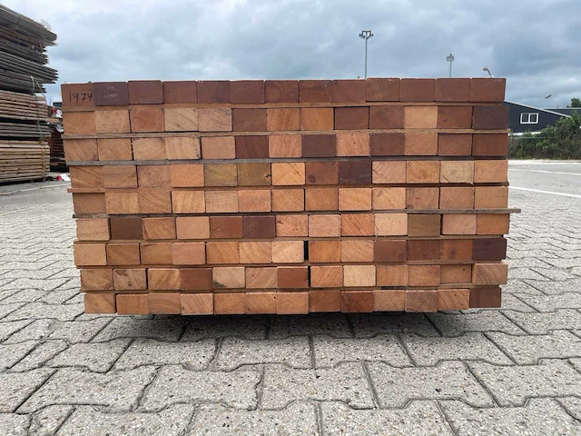 Angelim pedra regels geschaafd 2000x68x45mm (111x) - afbeelding 3 van  3