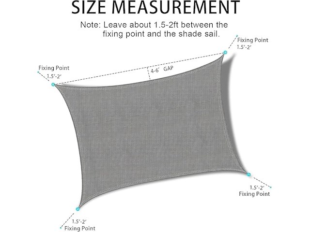 Ankuka schaduwzeil (2 x 3 m) - afbeelding 2 van  4