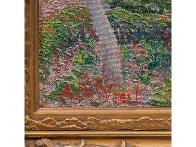 Anna de weert (1867-1950), 'renouveau', afsnee, 1915-17, oil on canvas 53 x 42 cm. (20.87 x 16.53 in.), frame: 65.5 x 54.5 cm. (25.78 x 21.46 in.) - afbeelding 4 van  8