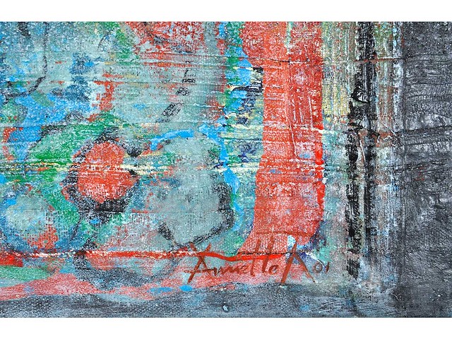 Annette van roosmalen - nadenken - olie op doek - 90x90 - afbeelding 7 van  13