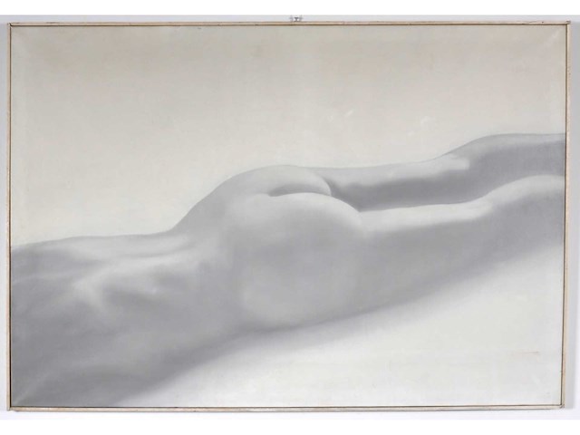 Anonieme meester - liggend naakt - olie op doek - 100x146 cm - afbeelding 1 van  9