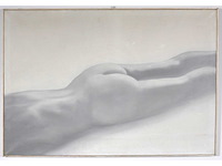 Anonieme meester - liggend naakt - olie op doek - 100x146 cm - afbeelding 1 van  9