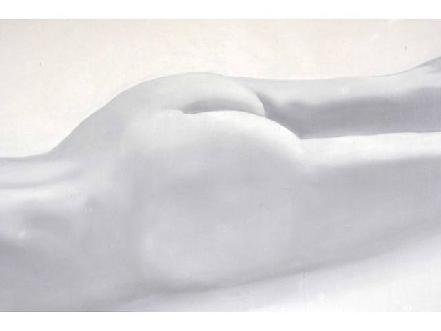 Anonieme meester - liggend naakt - olie op doek - 100x146 cm - afbeelding 8 van  9