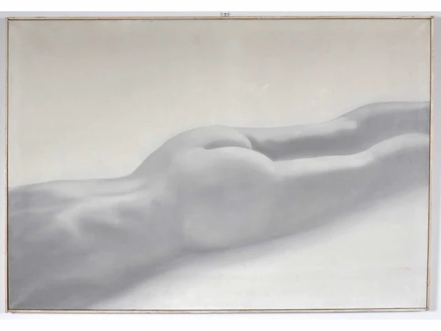 Anonieme meester - liggend naakt - olie op doek - 100x146 cm - afbeelding 1 van  9