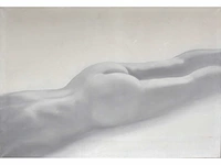 Anonieme meester - liggend naakt - olie op doek - 100x146 cm - afbeelding 2 van  9