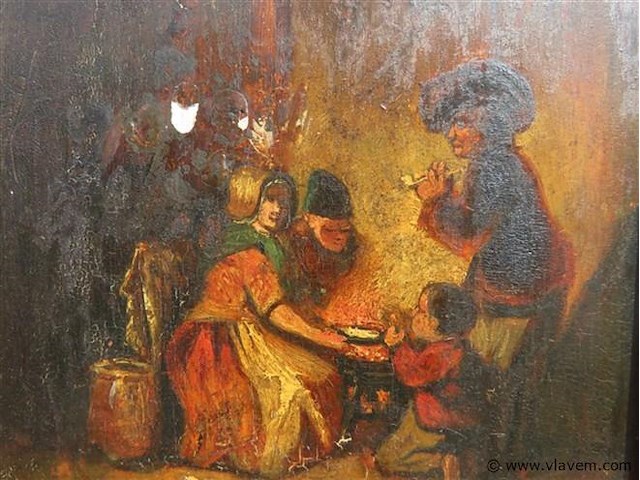 Anriek schilderij, scene met figuren - afbeelding 3 van  5