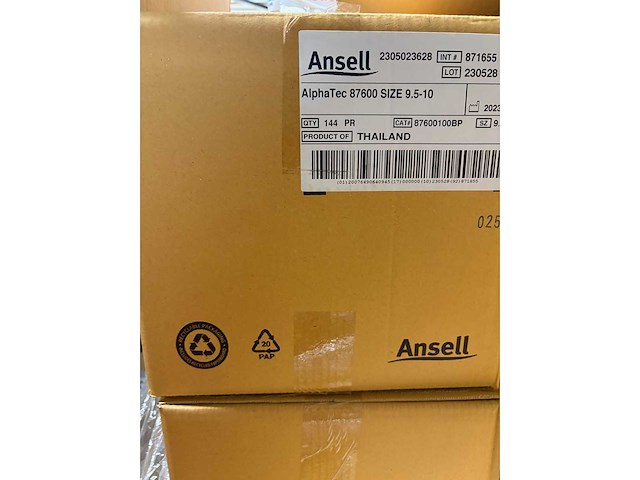 Ansell - alphatec 87600 - handschoenen maat 9,5 (432x) - afbeelding 2 van  2