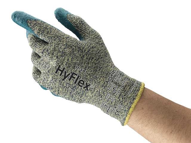 Ansell - hyflex 11501 - snijbestendige handschoenen kevlar maat 9 (1152x) - afbeelding 1 van  3