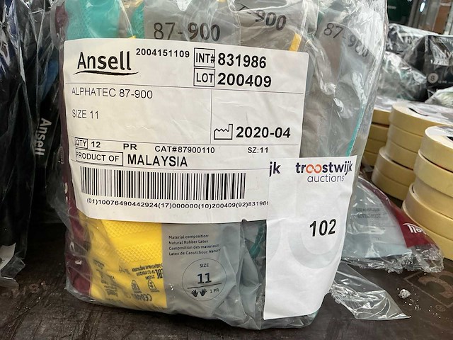 Ansell alpatec 87-900 werkhandschoen (24x) - afbeelding 2 van  2