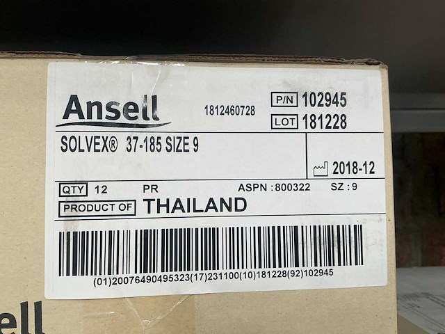 Ansell alphatec solvex 37185 chemisch bestendige handschoenen. (120x) - afbeelding 4 van  4