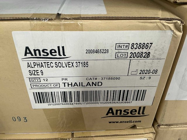 Ansell alphatec solvex 37185 chemisch bestendige handschoenen. (132x) - afbeelding 3 van  5