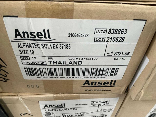 Ansell alphatec solvex 37185 chemisch bestendige handschoenen. (60x) - afbeelding 3 van  3