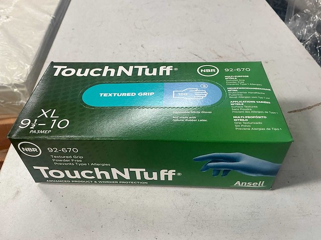 Ansell touchntuff 92-670 doos wegwerp handschoen (10x) - afbeelding 1 van  5