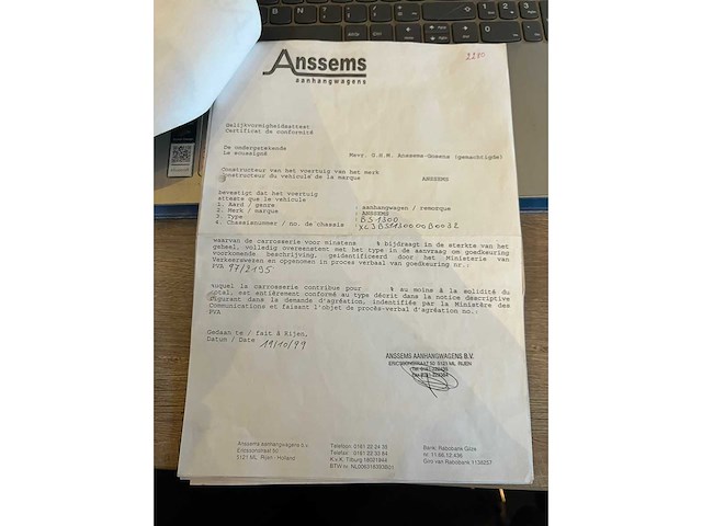 Anssems - 1300 - bs1300 - aanhangwagen - afbeelding 6 van  16