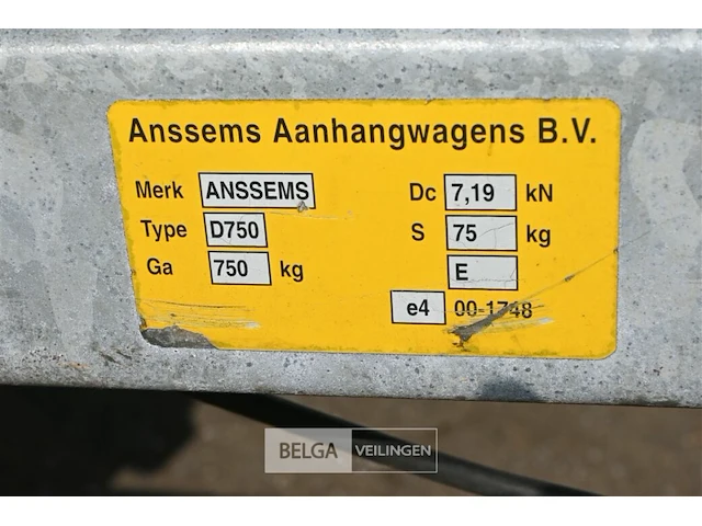 Anssems aanhangwagen met laadklep - afbeelding 9 van  10