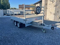 Anssems flatbed trailer / zijpanelen anssems flatbed trailer 3.000 kg – dubbelassige – volledig afgedekte aluminium flat truck – aluminium velgen