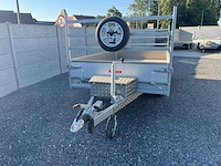 Anssems flatbed trailer / zijpanelen anssems flatbed trailer 3.000 kg – dubbelassige – volledig afgedekte aluminium flat truck – aluminium velgen - afbeelding 2 van  8