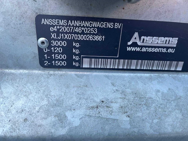 Anssems flatbed trailer / zijpanelen anssems flatbed trailer 3.000 kg – dubbelassige – volledig afgedekte aluminium flat truck – aluminium velgen - afbeelding 8 van  8