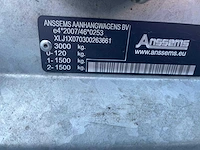 Anssems flatbed trailer / zijpanelen anssems flatbed trailer 3.000 kg – dubbelassige – volledig afgedekte aluminium flat truck – aluminium velgen - afbeelding 8 van  8