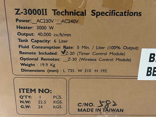 Antari z-3000ii rookmachine - afbeelding 3 van  5