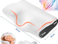 Anti-snurk en orthopedisch slaapkussen met extra overtrek - afbeelding 3 van  7