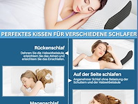 Anti-snurk en orthopedisch slaapkussen met extra overtrek - afbeelding 5 van  7