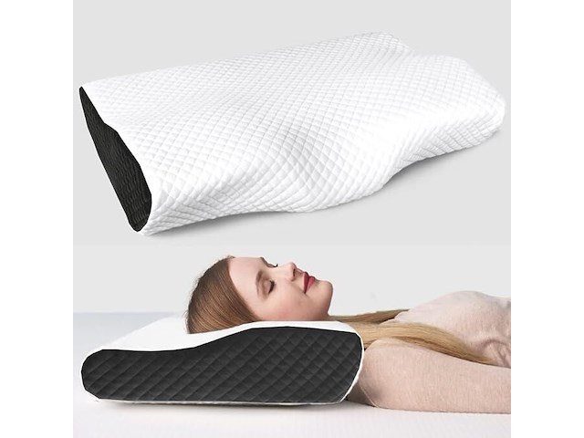 Anti-snurk en orthopedisch slaapkussen met extra overtrek - afbeelding 1 van  4