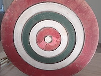 Antiek belgisch dartsbord met pijlen ø 225 mm - afbeelding 3 van  7