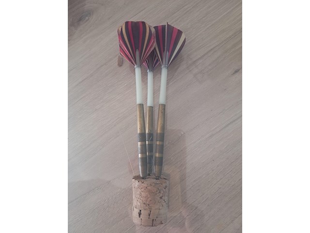 Antiek belgisch dartsbord met pijlen ø 225 mm - afbeelding 4 van  7