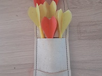 Antiek belgisch dartsbord met pijlen ø 225 mm - afbeelding 5 van  7