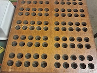 Antiek bordspel in hout h 530 mm b 460 mm d 100 mm - afbeelding 1 van  5