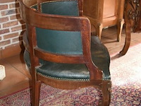 Antiek bureau louis xv stijl met brons beslag en 2 zeteltjes - afbeelding 5 van  9