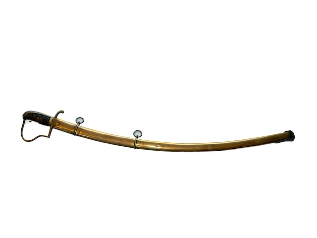 Antiek cavaleriesabel met gekroond n-monogram en... - afbeelding 1 van  4